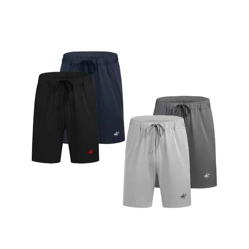 Men's 4 Pack Lounge Shorts Drawstring Cotton Blend Elastic Soft - PremiumBrandGoods