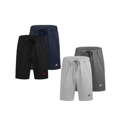 Men's 4 Pack Lounge Shorts Drawstring Cotton Blend Elastic Soft - PremiumBrandGoods