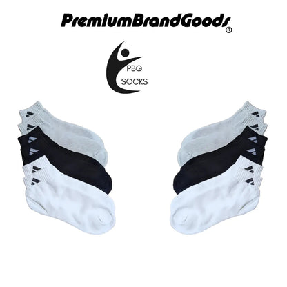 PBG Men's Socks 6 Pair Mid Length Athletic performance MultiPack Activewear 10-13 - PremiumBrandGoods