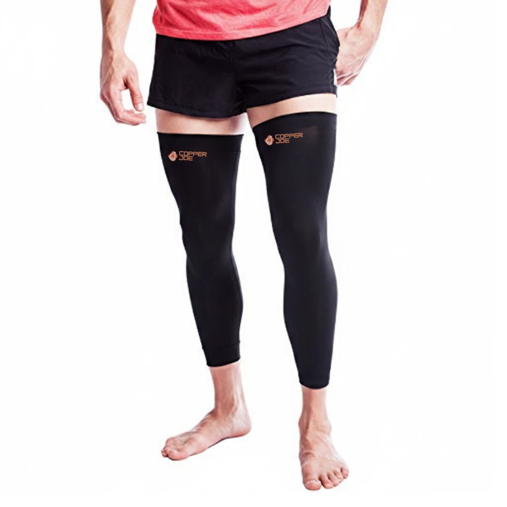 Copper Joe Full Leg Compression Sleeve 2 Pack – Copper Infused