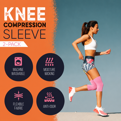Copper Joe Knee Compression Sleeve 2 Pack – Pink Pair