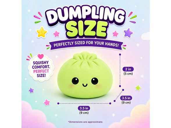 (Draft) Squishy Dumpling Stress Relief Toy - Slow Rise Squishy, Sensory Fidget, Mystery Box with Bamboo Basket