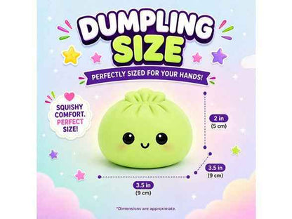 (Draft) Squishy Dumpling Stress Relief Toy - Slow Rise Squishy, Sensory Fidget, Mystery Box with Bamboo Basket