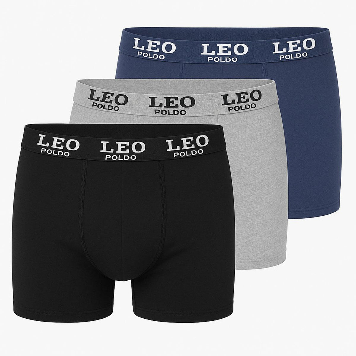 LEO Poldo Men’s Performance Boxer Briefs (3-Pack)