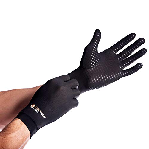 Copper Joe Full Finger Compression Gloves – Copper Infused