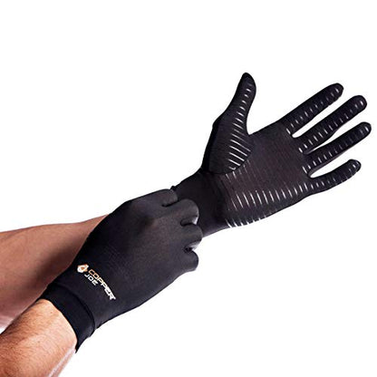 Copper Joe Full Finger Compression Gloves – Copper Infused