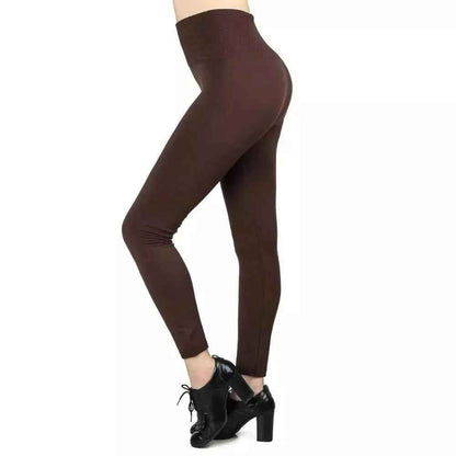 5 Pack Women‚Äôs Fleece Lined Leggings High Waist Stretchy warm Leggings one size
