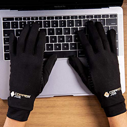 Copper Joe Full Finger Compression Gloves – Copper Infused