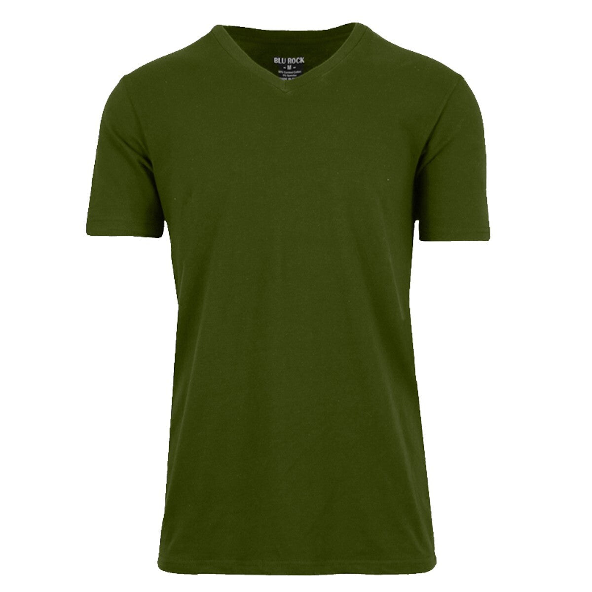 Men's Short Sleeve V-Neck Cotton Blend Stretch Tee Undershirt (M-2XL)
