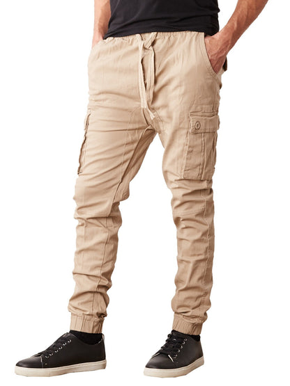 Men's Cargo Jogger Pants Sweatpants Cotton Twill Combat Stretch Active Trousers