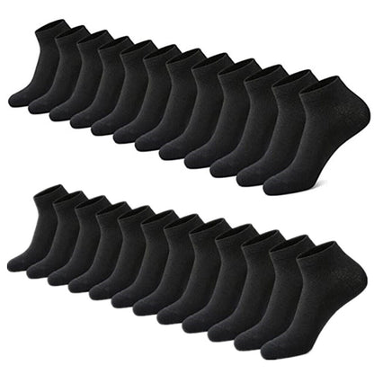 3-12 Pairs Mens Plain Solid Cotton Sports Ankle Athletic Socks Low Cut Size 9-13 - PremiumBrandGoods