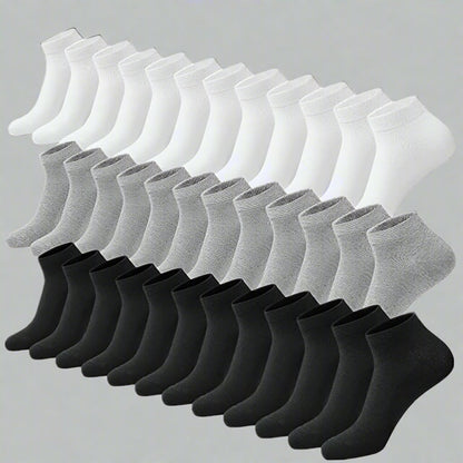 3-12 Pairs Mens Plain Solid Cotton Sports Ankle Athletic Socks Low Cut Size 9-13 - PremiumBrandGoods