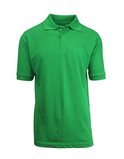 Men Heathered Polo Shirt New Standard Neck Classic Uniform Lounge