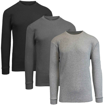 Men's 3-Pack Classic Soft Knit Thermal Shirts – Ribbed & Warm (Sizes- S-2XL) NEW