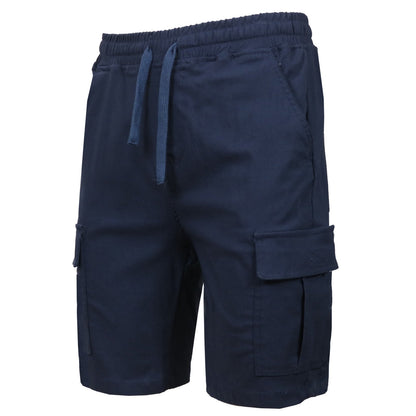 Men’s Flex Cargo Shorts with Elastic Waistband and Drawstring – Comfortable Fit