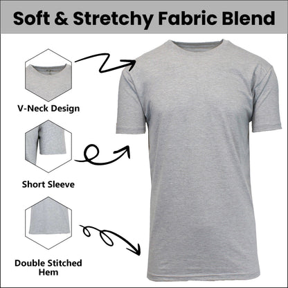 Men’s Modern Fit Crew Neck T-Shirt Soft Breathable Cotton-Poly Blend Casual Tee
