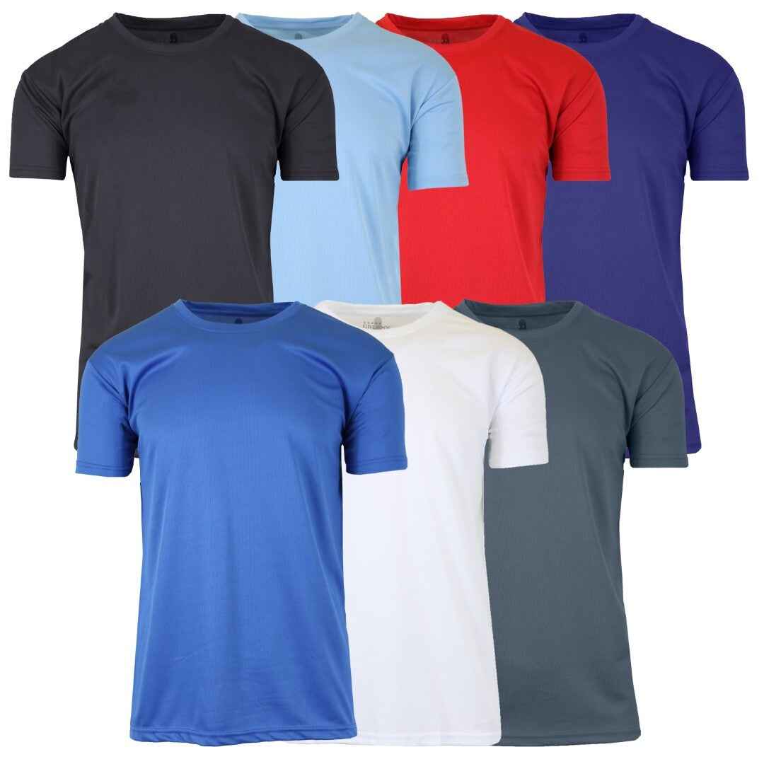 Men's Short Sleeve Moisture Wicking Active Muscle Tees Gym Breathable S-2XL