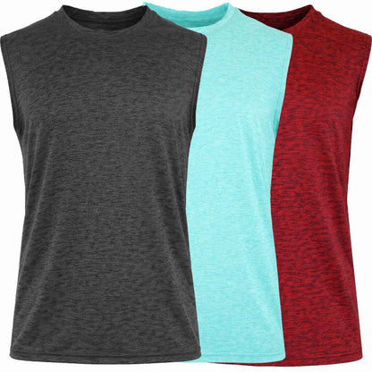 3-Pack Men's Moisture Wicking Performance Sleeveless Tee(Size-S - 3XL) Free Ship