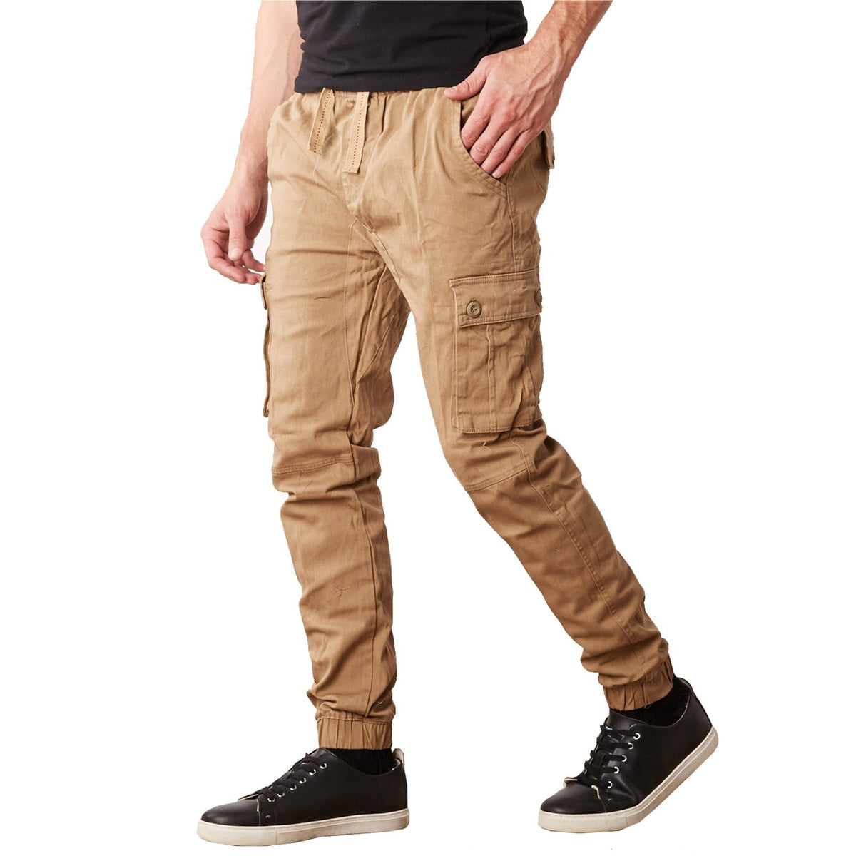 Men's Cargo Jogger Pants Sweatpants Cotton Twill Combat Stretch Active Trousers