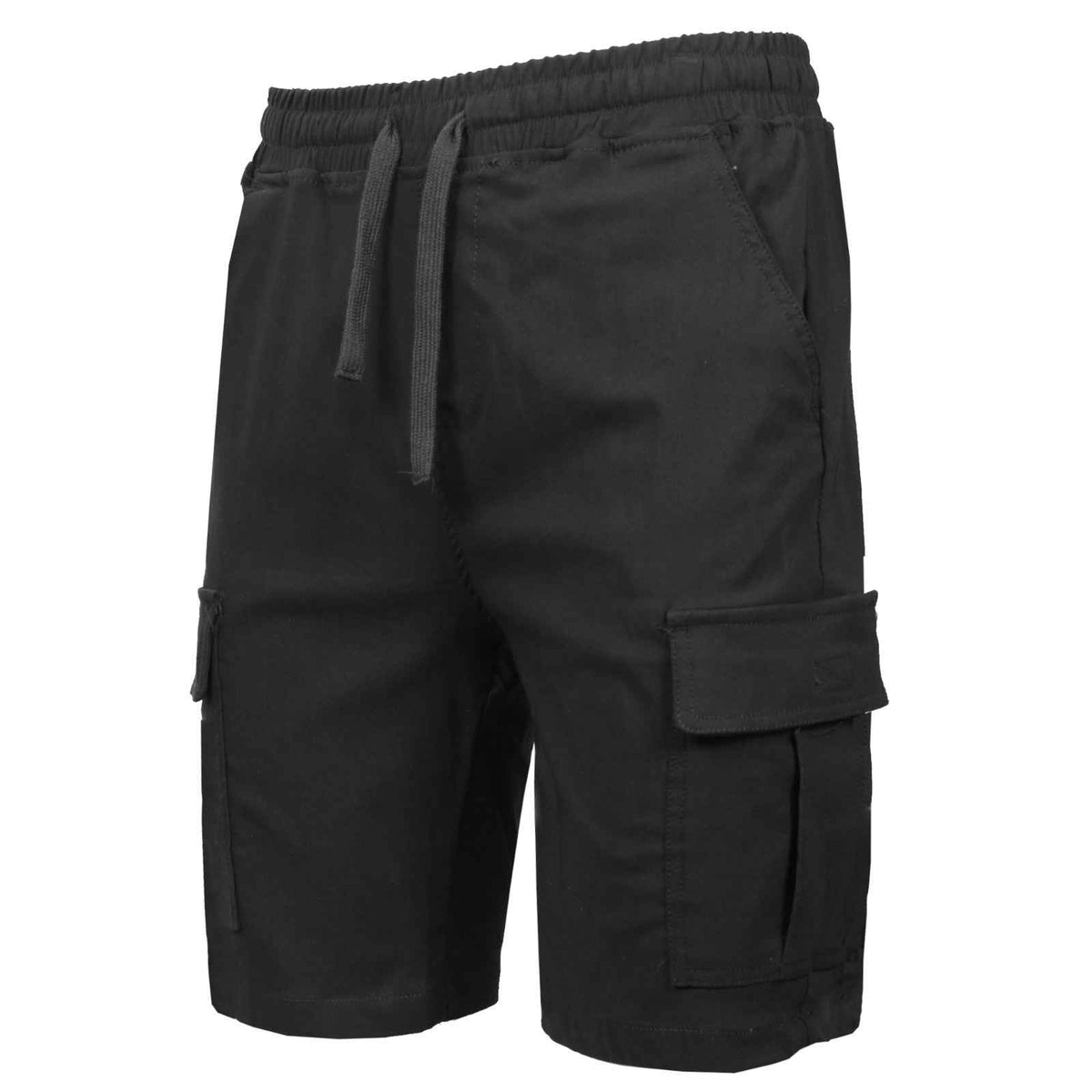 Men’s Flex Cargo Shorts with Elastic Waistband and Drawstring – Comfortable Fit