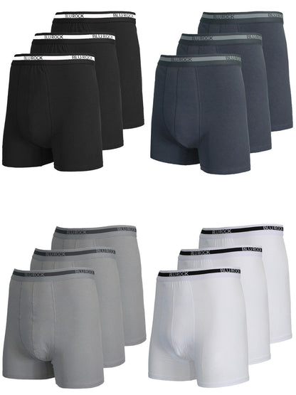 Men's Stretch Cotton Boxer Briefs (12-Pack) (Sizes: S-2XL)