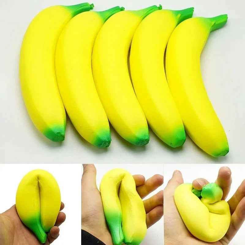 Jumbo Banana Squishy Toy Stress Reliever Slow Rising Squeeze Fruit