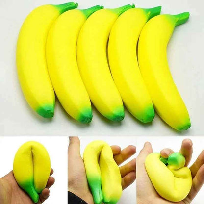 Jumbo Banana Squishy Toy Stress Reliever Slow Rising Squeeze Fruit
