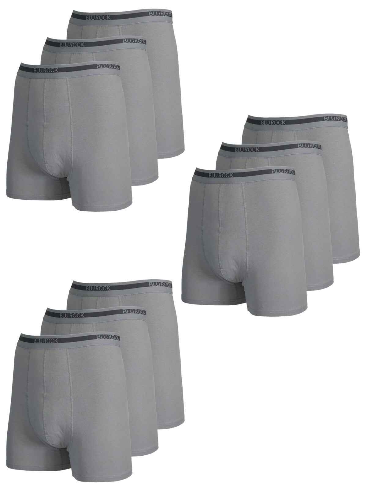 Men's  Stretch Cotton Boxer Briefs (9-Pack) (Sizes: S-2XL) NWT Free Shipping