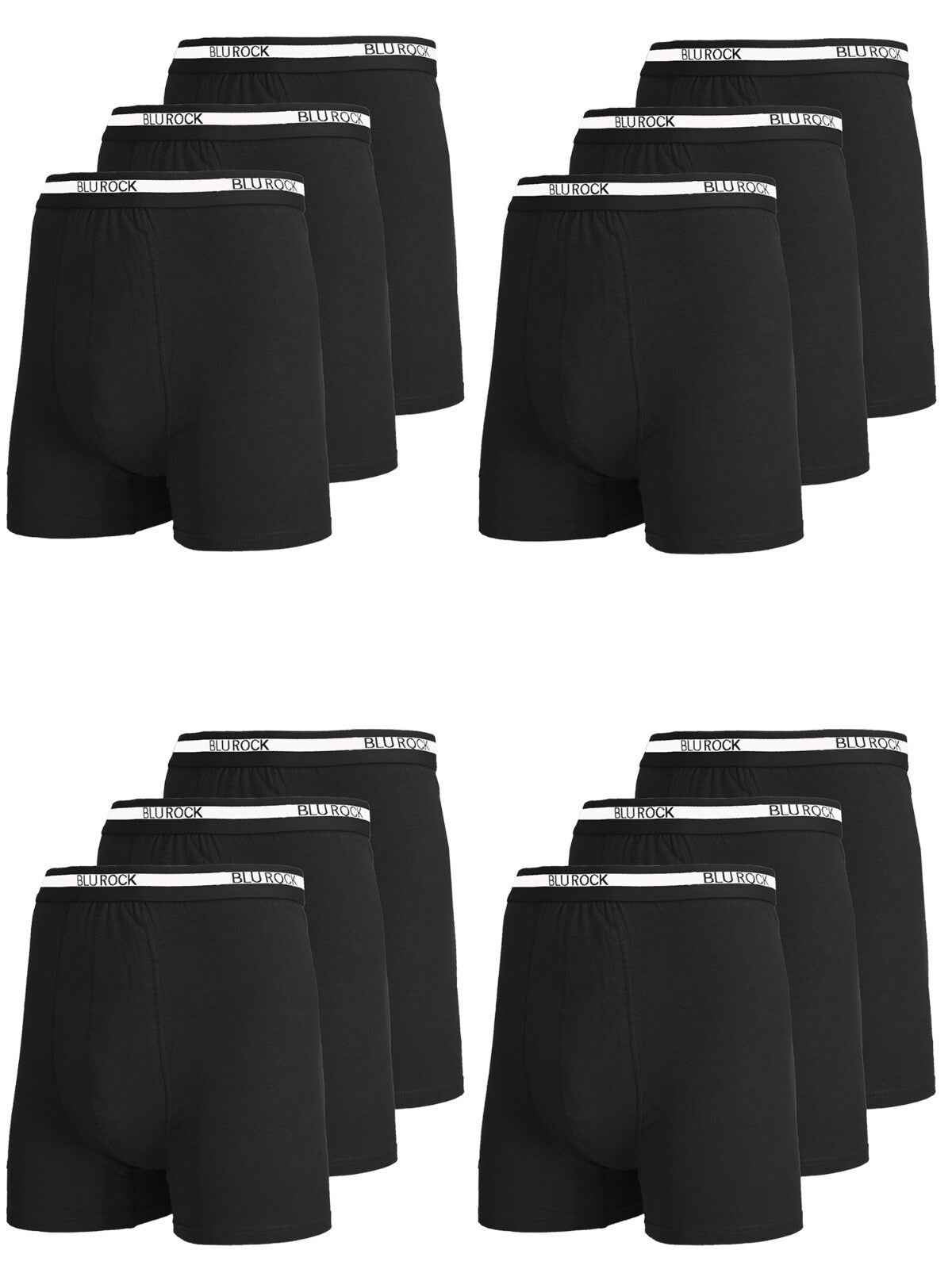 Men's Stretch Cotton Boxer Briefs (12-Pack) (Sizes: S-2XL) NWT Free Shipping