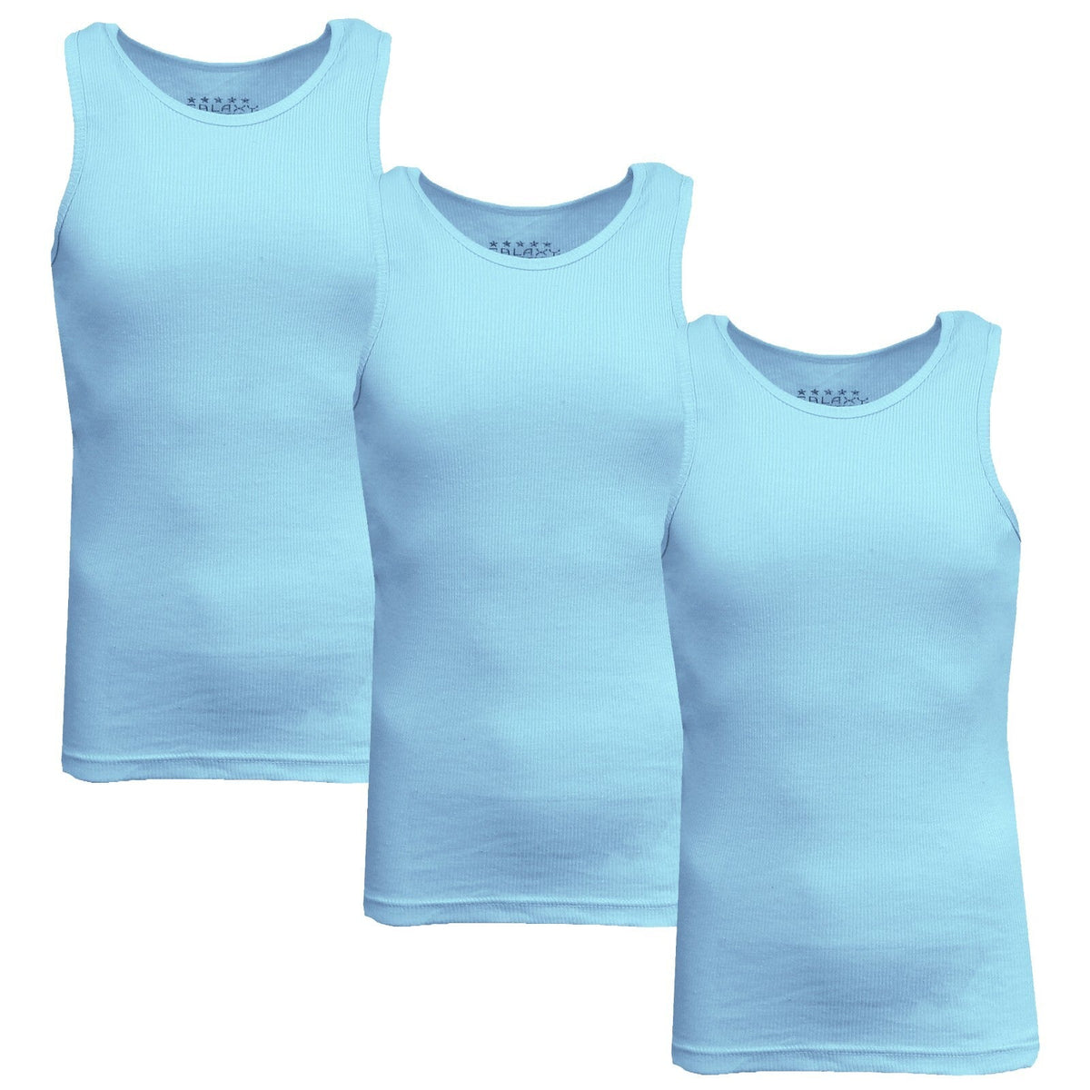 Men's 3 Pack Ribbed Tank Top Shirts Muscle Sleeveless Gym Beach Undershirt