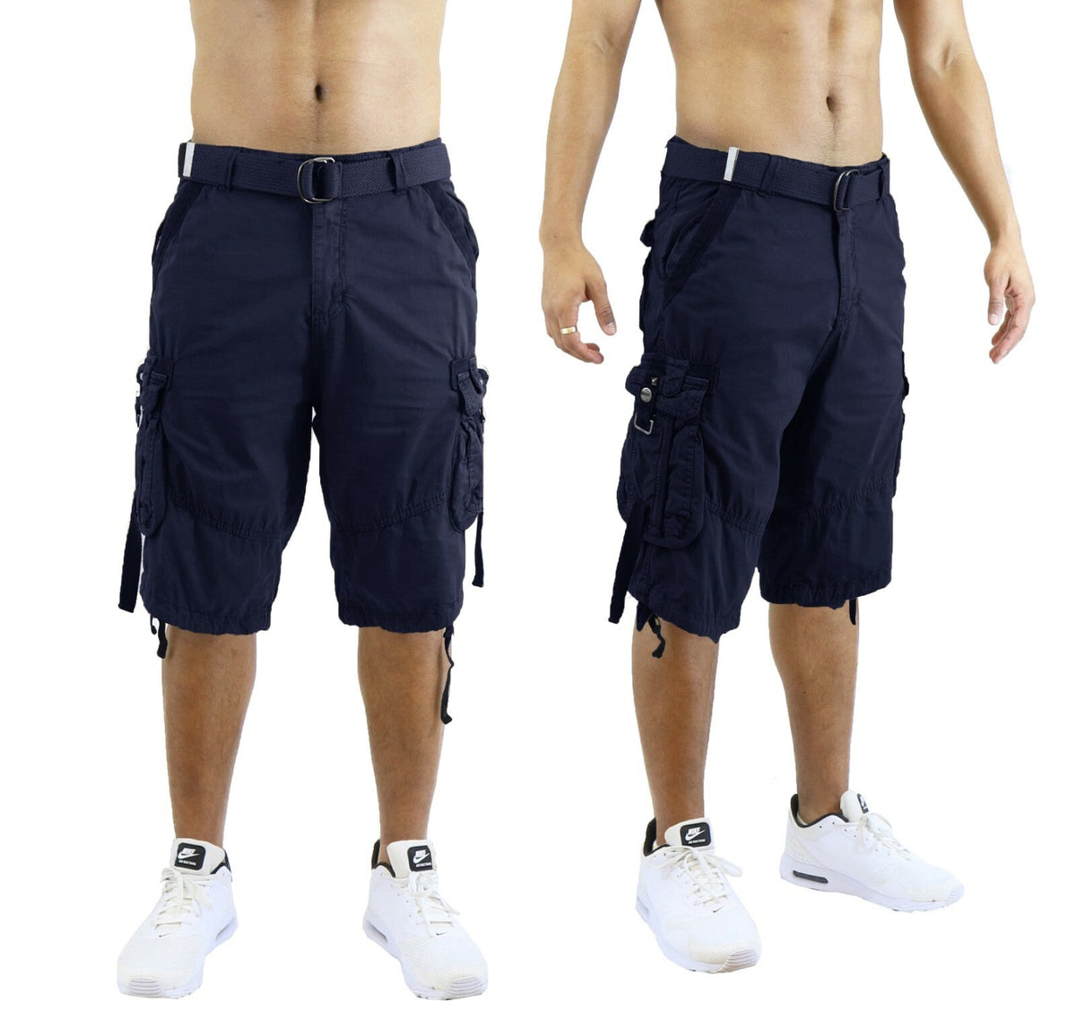 Men's Vintage Cargo Utility Shorts Includes belt Perfect for Camping and Hiking