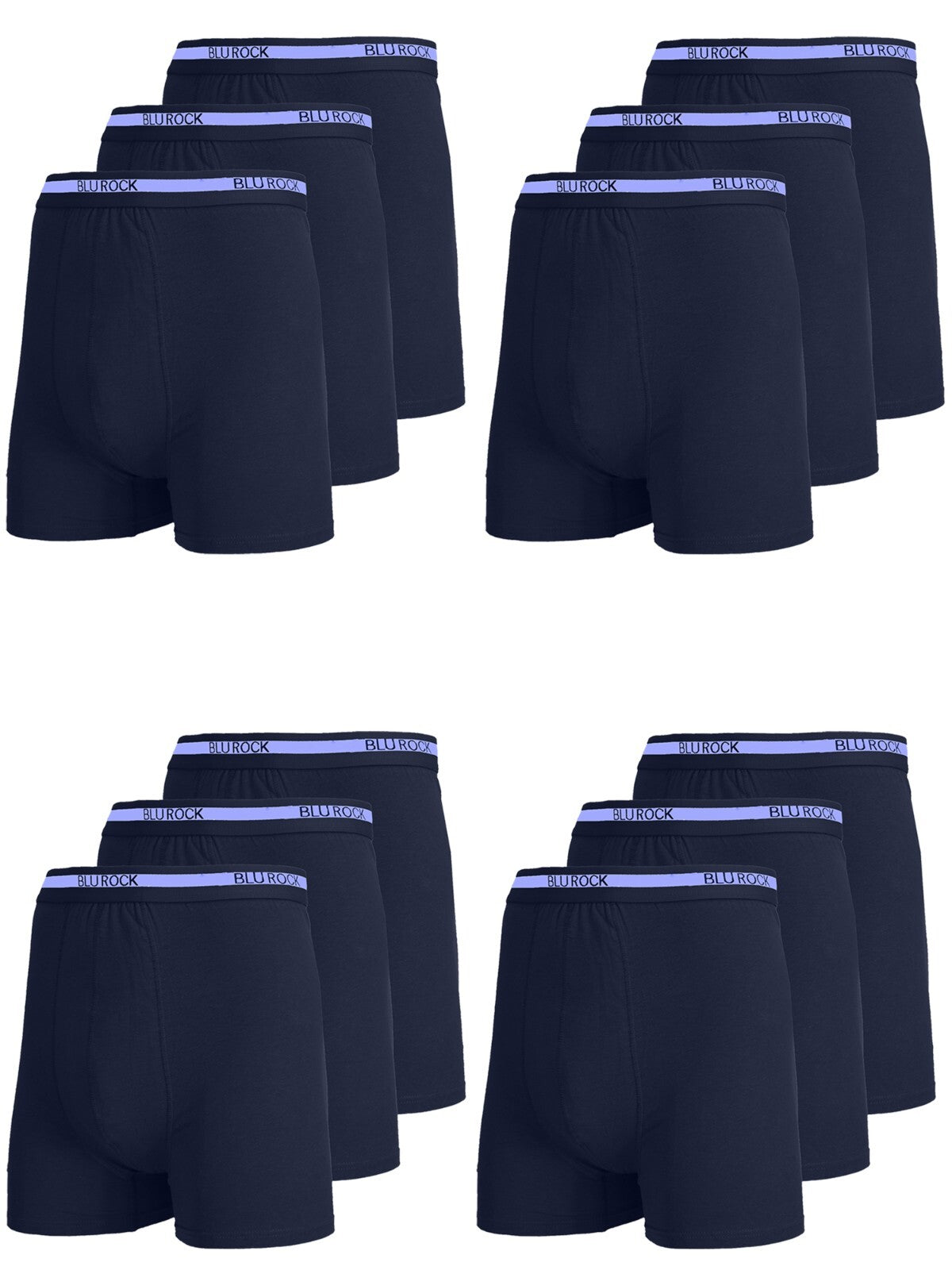 Men's Stretch Cotton Boxer Briefs (12-Pack) (Sizes: S-2XL)