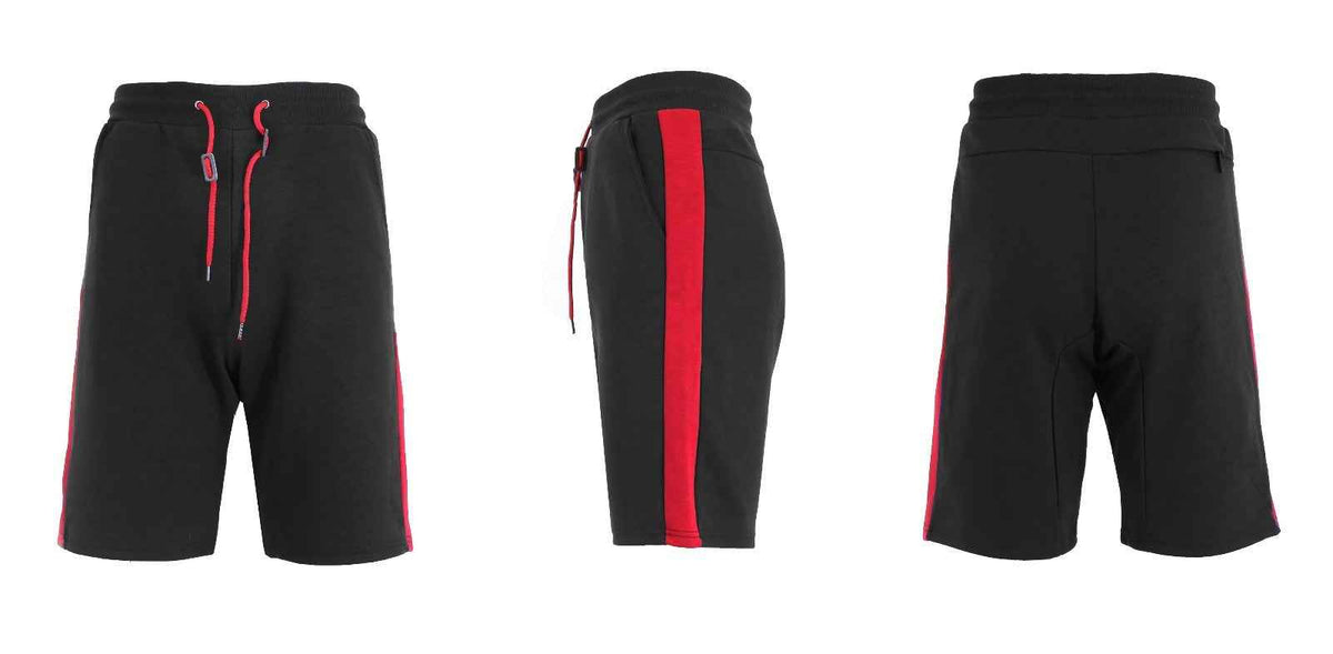 Mens Tech Shorts w/ Side Trim Lounge Active Sports Running Colors Casual Gym NEW