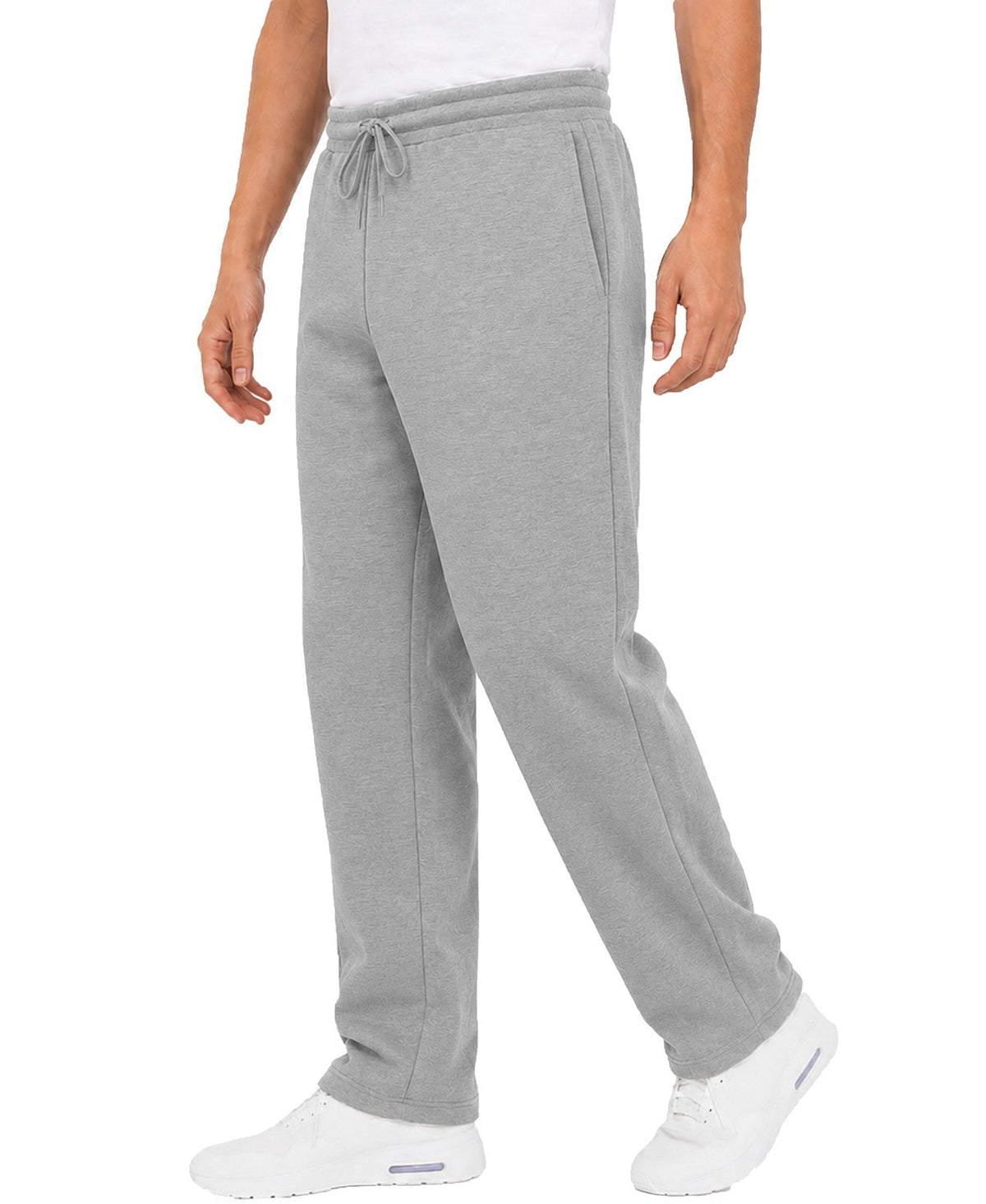 Men's Classic Heavyweight Fleece Sweatpants with Open Bottom (S-3XL)