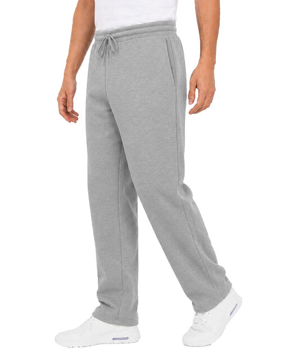 Men's Classic Heavyweight Fleece Sweatpants with Open Bottom (S-3XL)