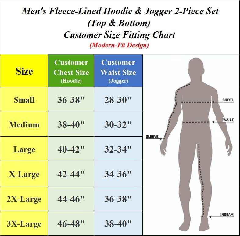 Men’s 4-Piece Fleece-Lined Full Zip Hoodie & Jogger Set – Free Shipping (S–3XL)