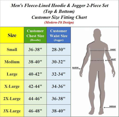 Men’s 4-Piece Fleece-Lined Full Zip Hoodie & Jogger Set – Free Shipping (S–3XL)