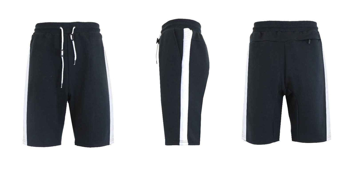 Mens Tech Shorts w/ Side Trim Lounge Active Sports Running Colors Casual Gym NEW
