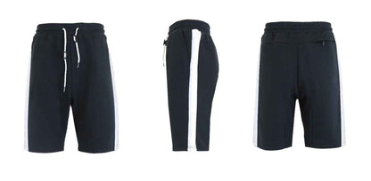 Mens Tech Shorts w/ Side Trim Lounge Active Sports Running Colors Casual Gym NEW