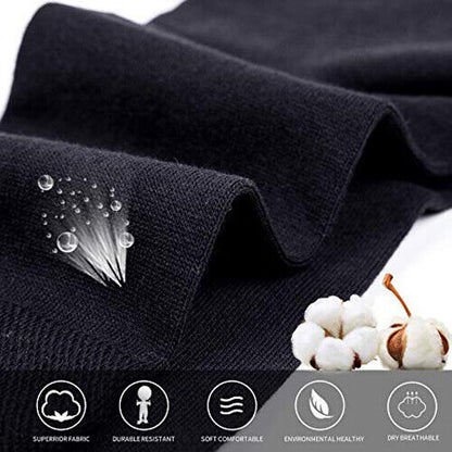 New 6 Pairs Mens Black Classic Dress Socks Calf Casual Fashion Crew Solid Sox - PremiumBrandGoods