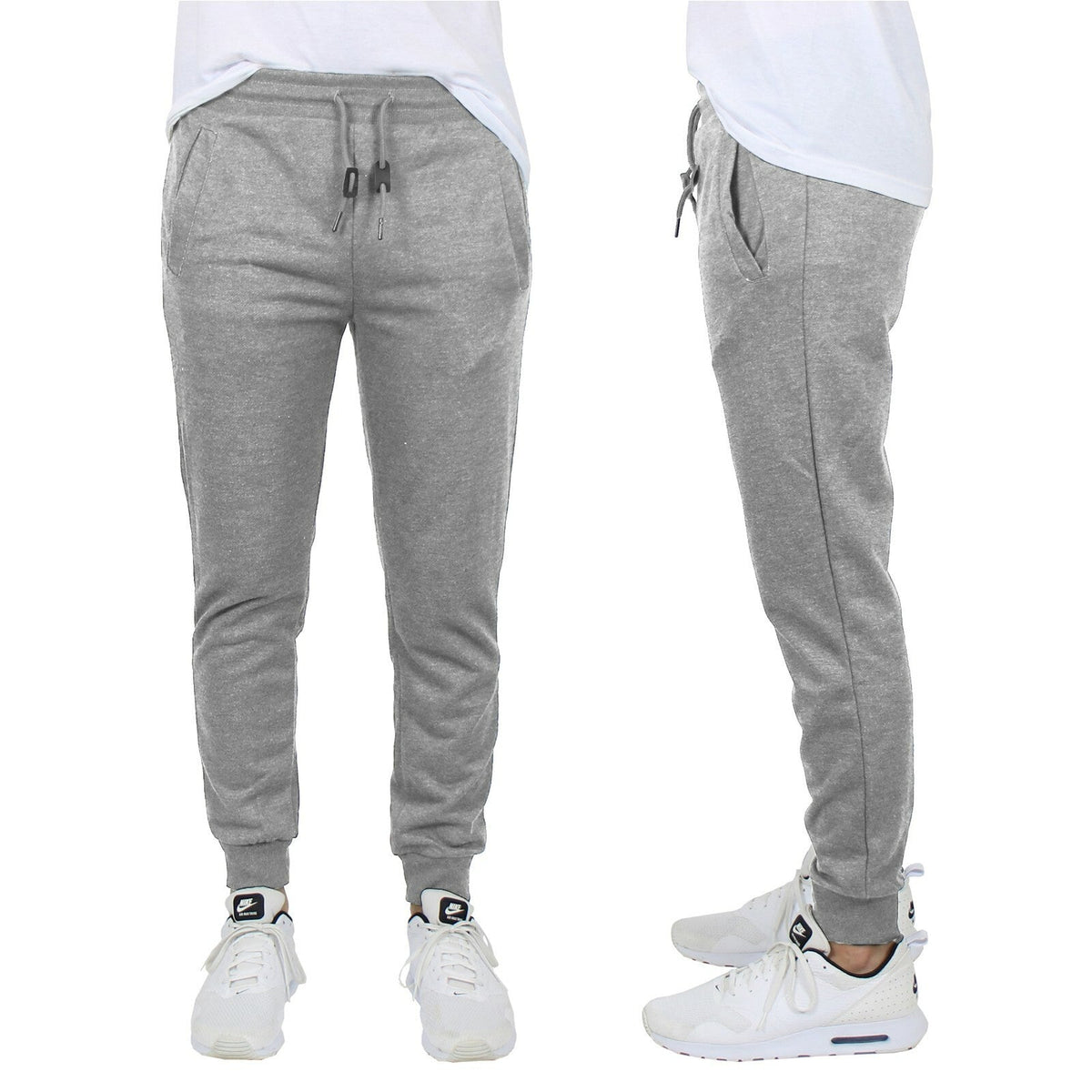 Men's French Terry Active Jogger Pants Sweatpants Lounge Sleep Gym S M L XL XXL