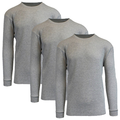 Men's 3-Pack Classic Soft Knit Thermal Shirts – Ribbed & Warm (Sizes- S-2XL) NEW