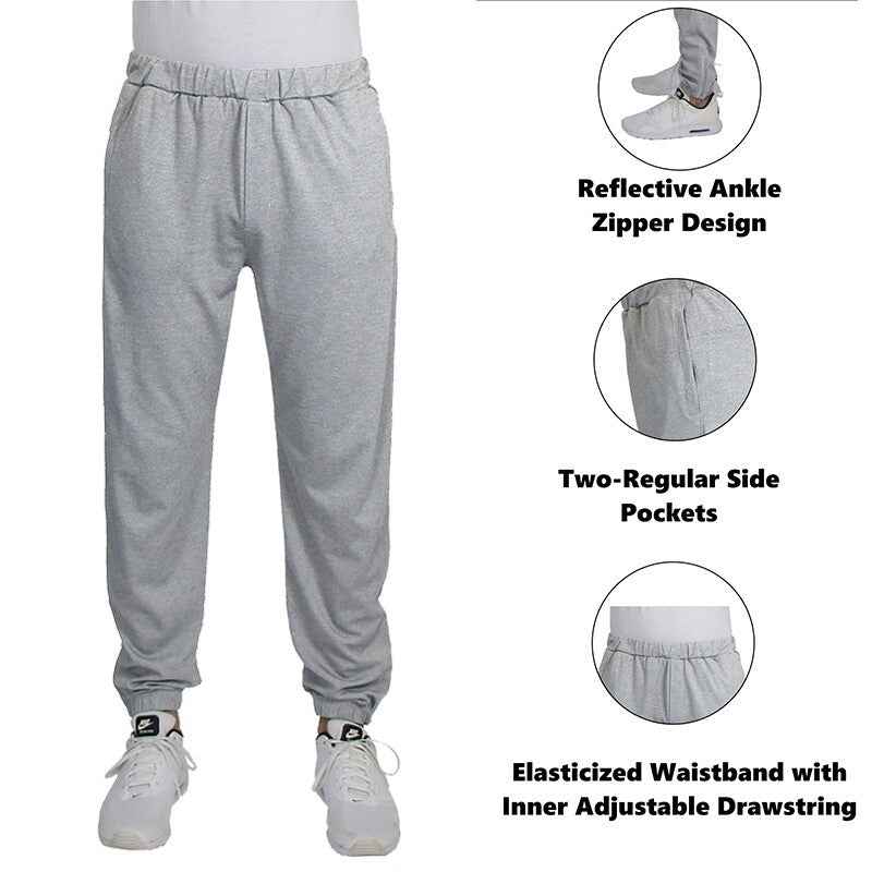 4-Pack Men’s Performance Joggers with Zipper Pockets & Reflective Trim (S-2XL)