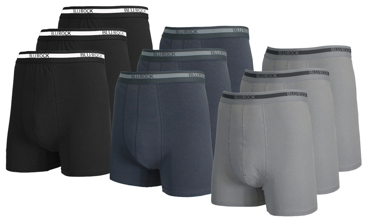Men's Stretch Cotton Boxer Briefs (9-Pack) (Sizes: S-2XL)