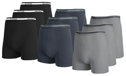 Men's Stretch Cotton Boxer Briefs (9-Pack) (Sizes: S-2XL)