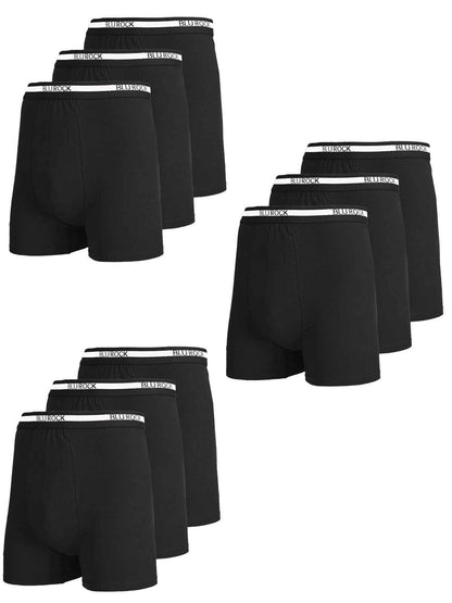Men's  Stretch Cotton Boxer Briefs (9-Pack) (Sizes: S-2XL) NWT Free Shipping