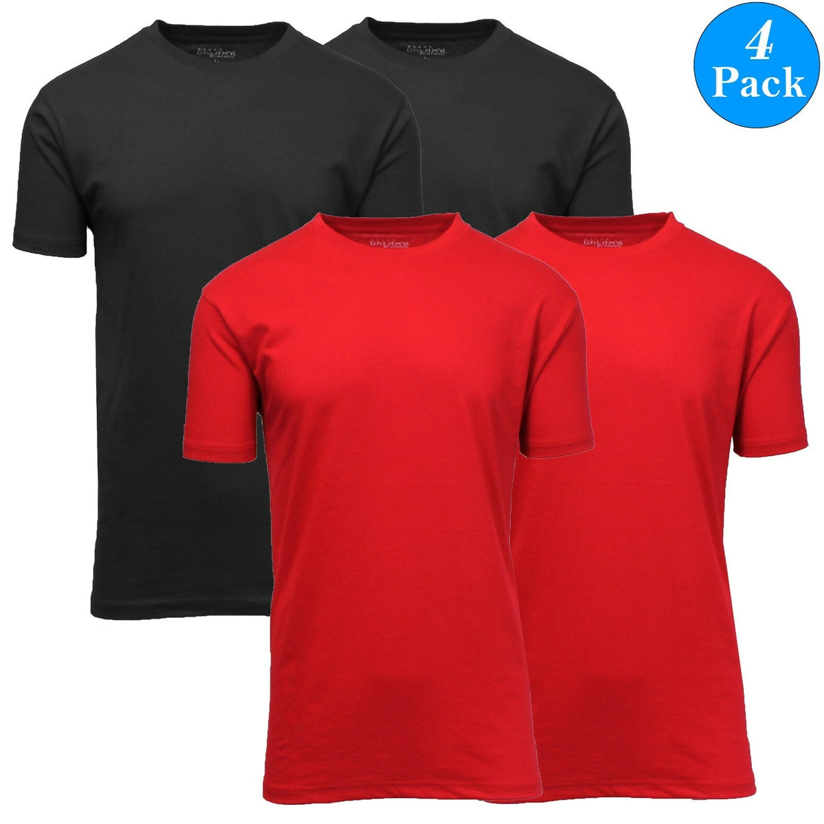 Men's Short Sleeve Brushed Cotton Regular Tee T-Shirt Summer Colors Lounge 4-Pack