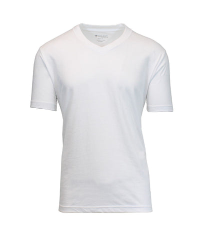 Men's Short Sleeve V-Neck T-Shirts Solid Colors Lounge Active Undershirt