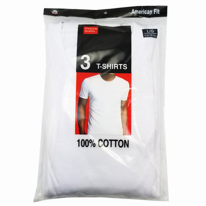 New 3-12 Pack Men's 100% Cotton Tagless T-Shirt Undershirt Tee Plain White S-XL - PremiumBrandGoods