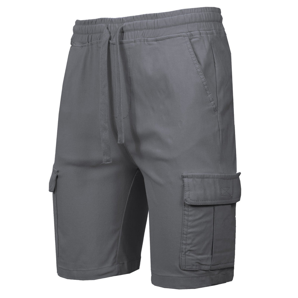 Men’s Flex Cargo Shorts with Elastic Waistband and Drawstring – Comfortable Fit